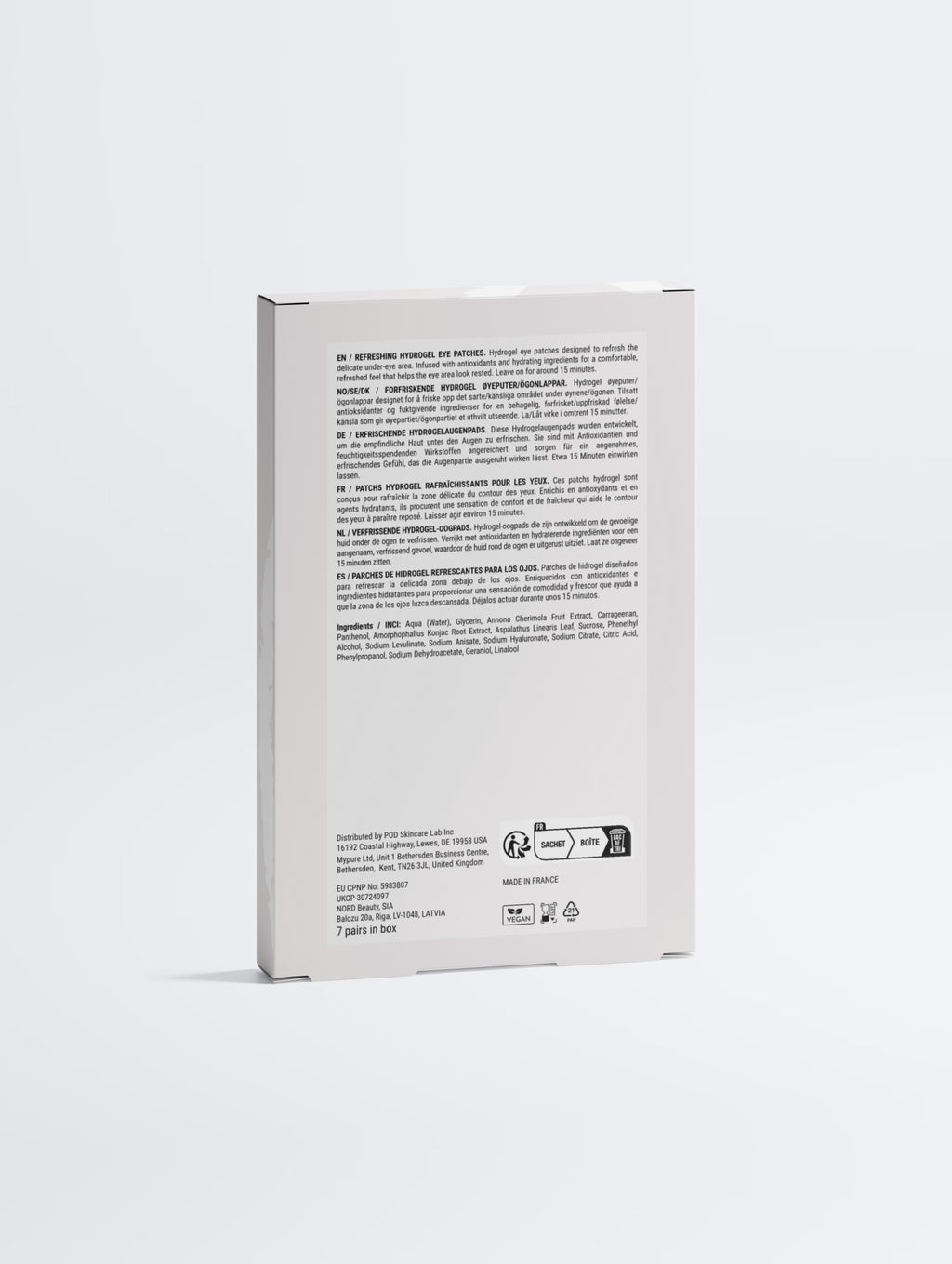 Anti-Fatigue Hydrogel Eye Patches